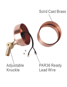 Exploded views of big par36 copper flood light