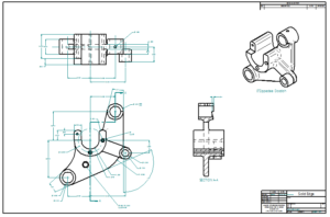 forging metal CAD drawing